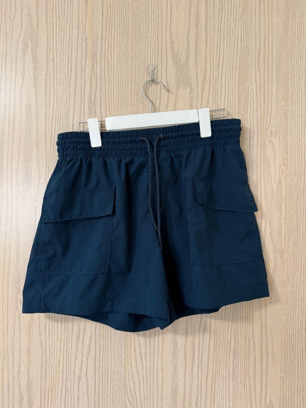 Navy Drawstring Cargo Pocket Shorts